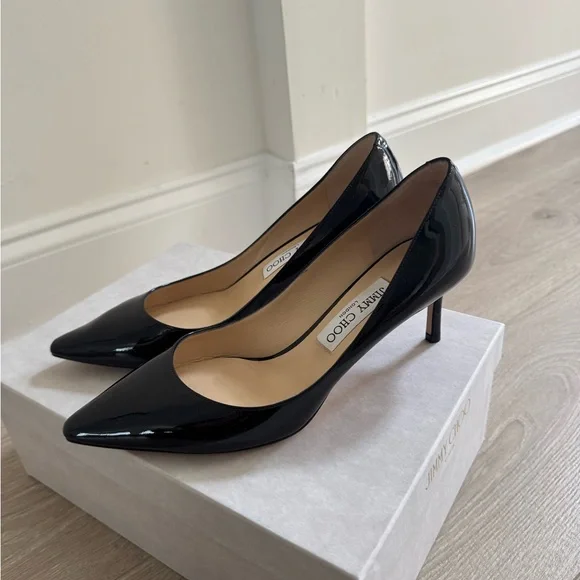 Jimmy Choo Black Patent Leather Pumps - Picture 1 of 5